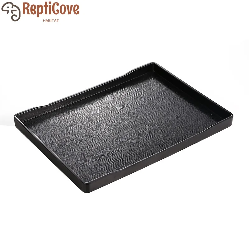 Lavabo de comida de tortuga, lavabo de agua, lavabo de comida de tortuga para reptiles, beber, baño, verduras, cuernos de patas rojas de Suka