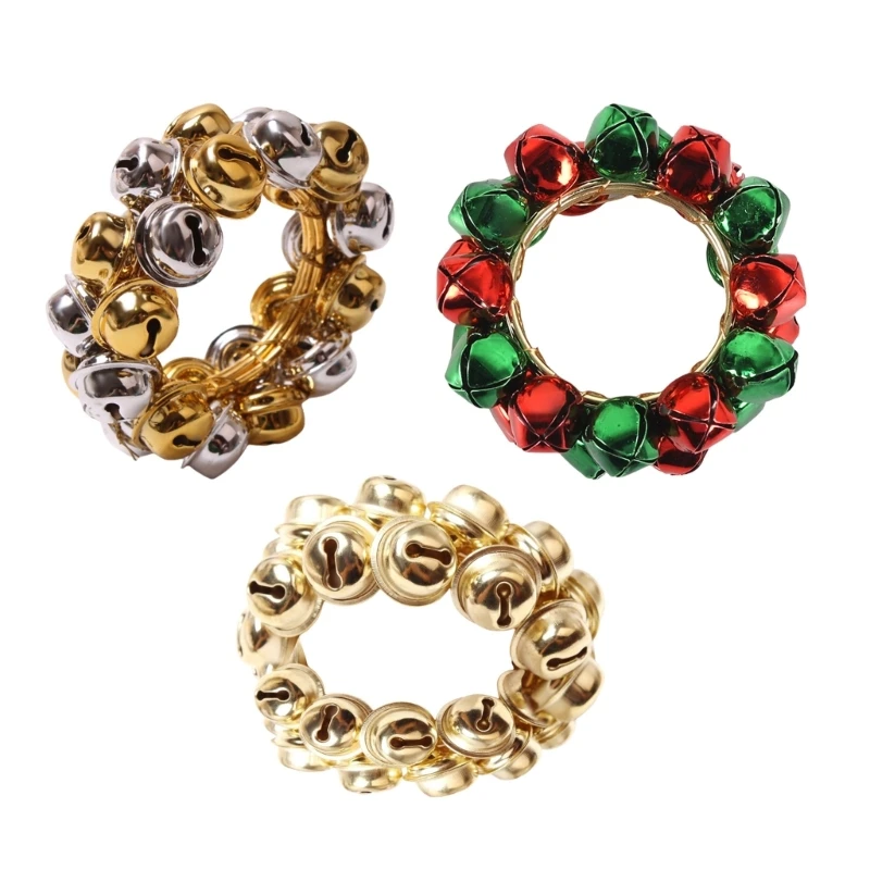 

12Pcs Christmas Bells Napkin Rings Holder Napkin Jewelry for Wedding Banquets