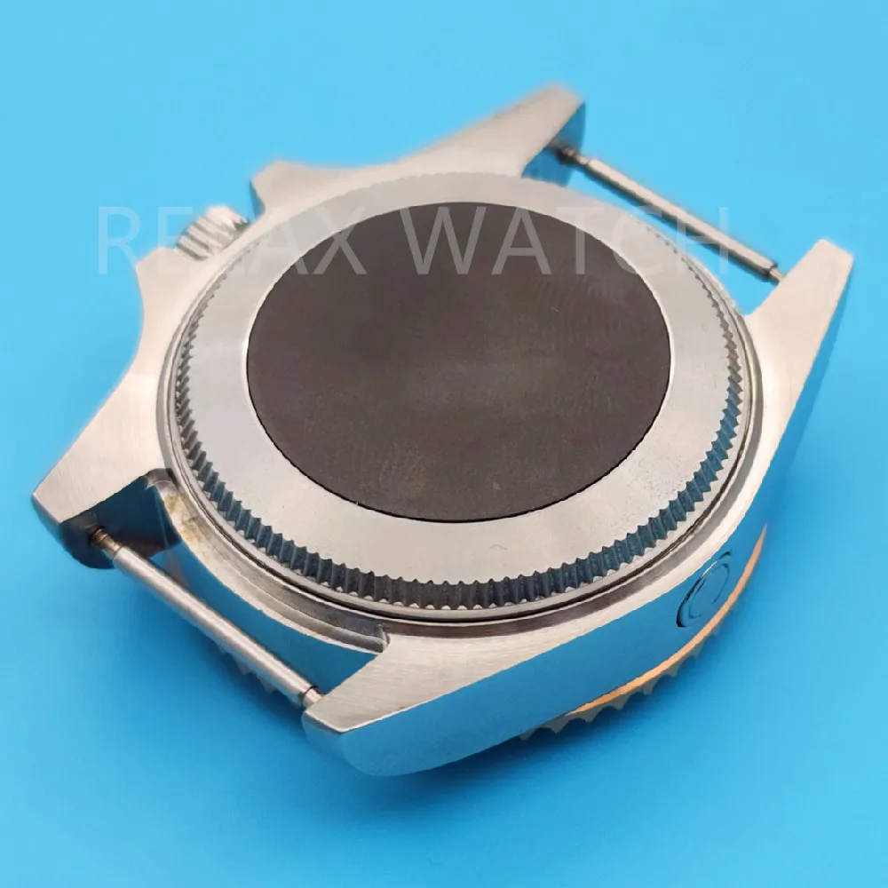 เคสสแตนเลสสตีลกระจกโค้ง43มม. สีเงินกุหลาบทะเลเหมาะสำหรับ Nh35 Nh36 Eta2824เคลื่อนไหวอัตโนมัติ Miyota8215
