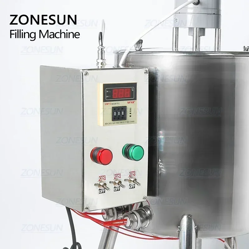 ZONESUN ZS-GTL15L Hand Operated Heating Stirring Filling Machine for Lip Gloss Lippie Crayon Cosmetic Paste Packaging