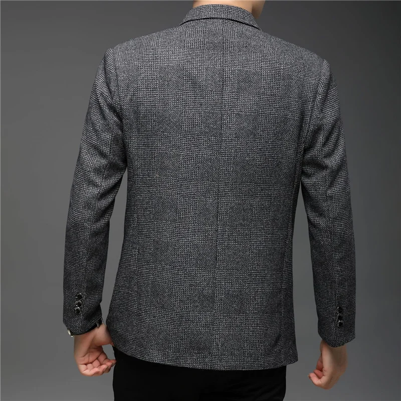 Casual single Western men's spring autumn Korean version of the trend casual clothes middle-aged one-piece small suit