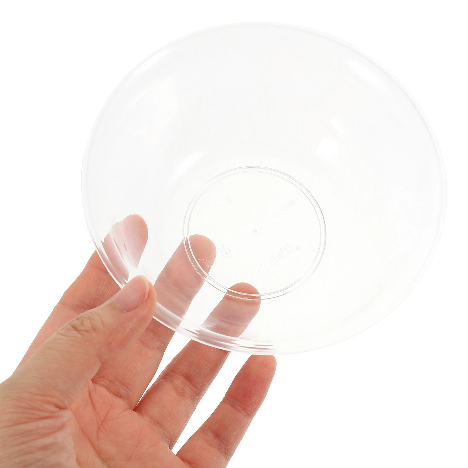 

50pcs Disposable Ice Cream Bowls 300ml Crystal Plastic Containers for Party Camping Takeout Rice Bowls Home Supplies