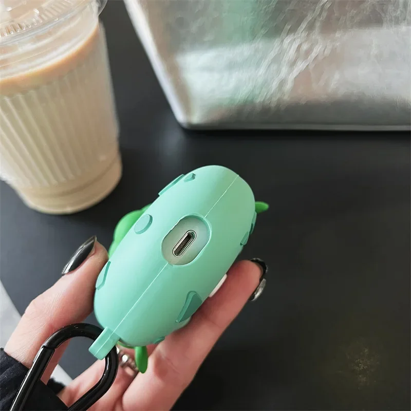Custodia a sfera in Silicone per cartoni animati per AirPods 4 Airpod 1 2 3 Pro Pro2 auricolari Bluetooth scatola di ricarica custodia protettiva per auricolari