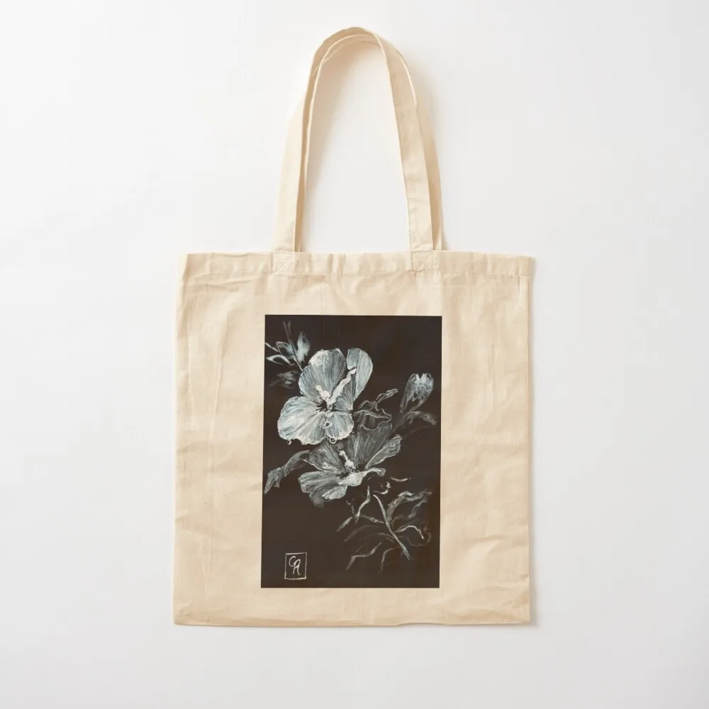 

Hibiscus Flowers Tote Bag Women's shopper bag Custom bag tote bags aesthetic Canvas shoulder Canvas Tote