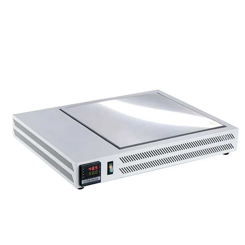 Stainless Steel Heating Plate Preheating Station, Digital Temp Control Desoldering Table for LED Bead Removal Lab Use