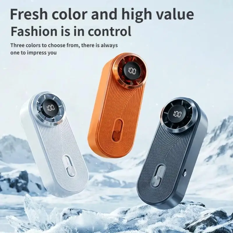 

100-скоростной регулируемый карманный вентилятор с турбодвигателем и светодиодным дисплеем для офиса, путешествий на открытом