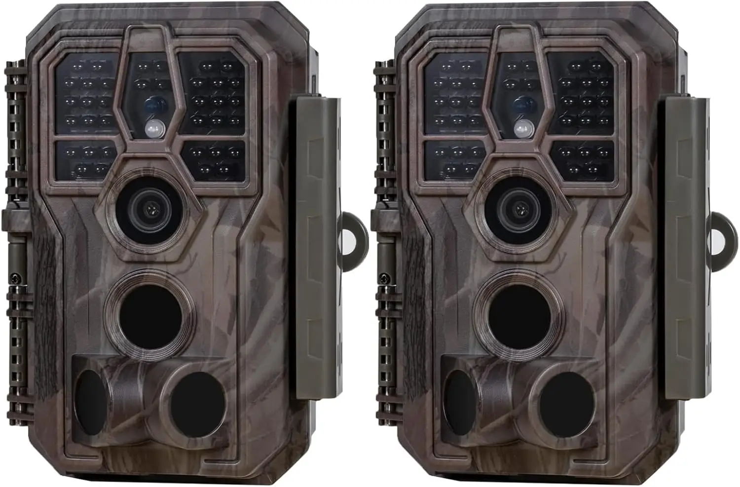 

2-Pack Trail Camera, 64MP Photo & 1296P HD Video, 0.1s Trigger, 100ft Night Vision, Motion Activated for Wildlife