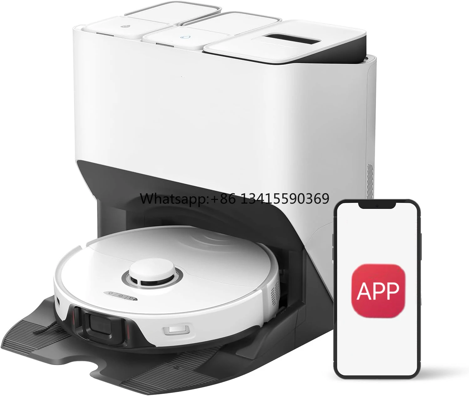 

Robotic Wet-Dry Vacuum Cleaner for Home & Hotel 6000Pa Suction Dual Sonic Brush Mopping HEPA Filter LDS Automatic Cleaning