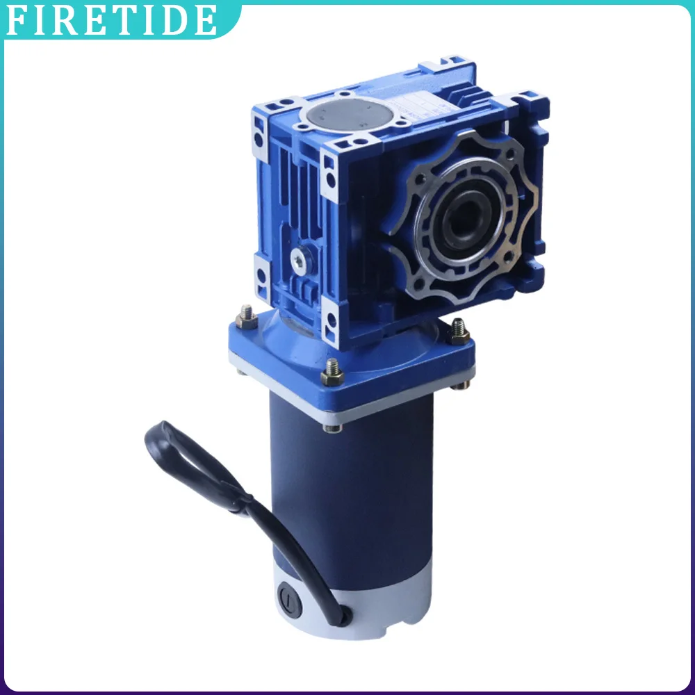 90W Worm Gear DC Reduction Motor 12V 24V High Torque Forward Reverse Rotation RV30 40 Speed Control 42 rpm