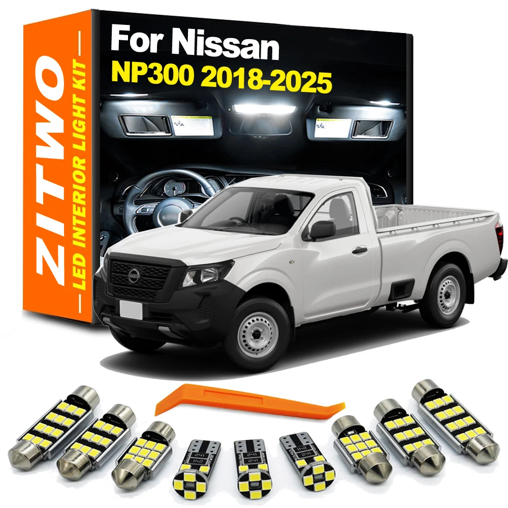 

ZITWO 8 шт. автомобильный внутренний фонарь для Nissan NP300 2018 2019 2020 2021 2022 2023 2024 2025 светодиодная лампа комплект внутреннего освещения аксессуары