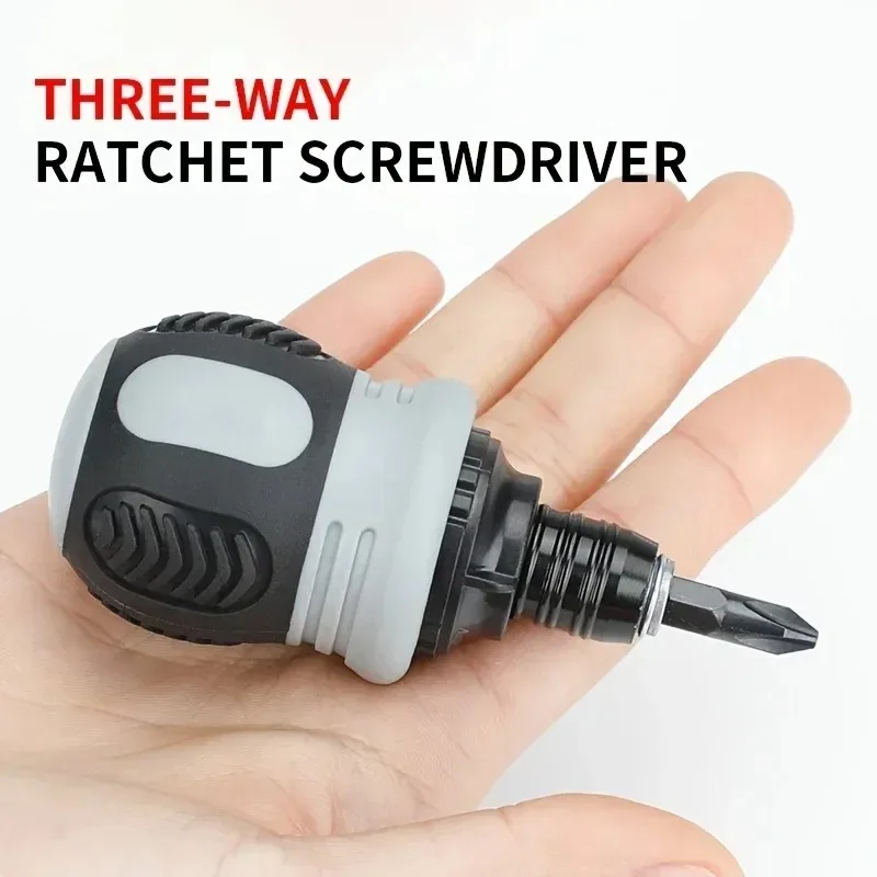 13 In 1 Mini Ratchet Screwdriver Set Short Shaped Radish Hea