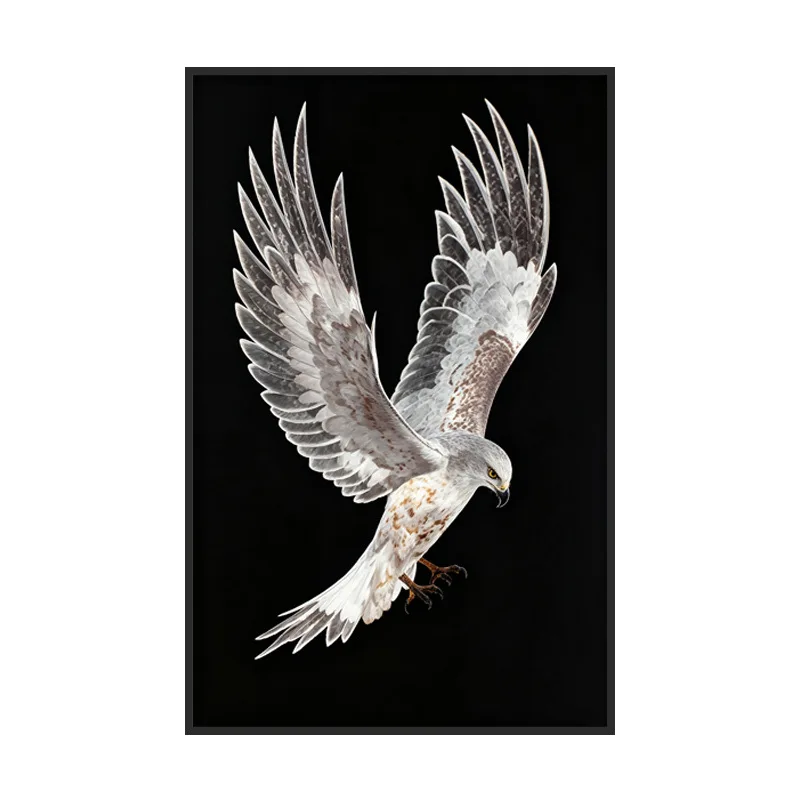 Entrance decorative painting eagle embroidery painting, hotel room mural three-dimensional brocade