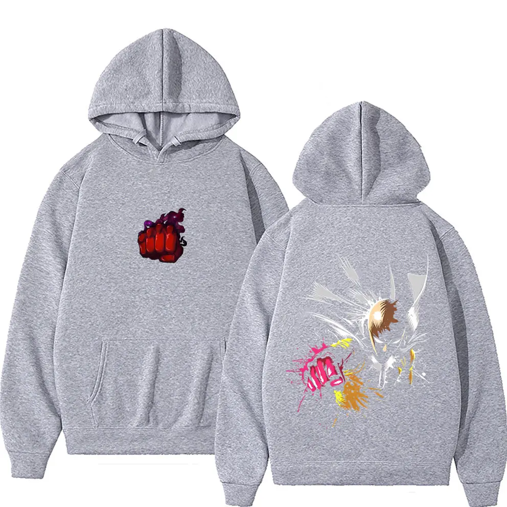 เสื้อฮู้ดอนิเมะวันพันช์แมน ไซตามะ ลายกราฟิก สำหรับผู้ชายและผู้หญิง เสื้อสเวตเชิ้ตผ้าฟลีซคอตตอนลำลอง คอสเพลย์ผู้ชาย เสื้อโอเวอร์ไซส์ ชุดวอร์ม