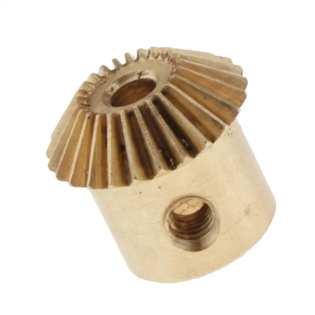 Brass Bevel Wheel 0.5 Modulus 25 Teeth Compact Gear with 3 to 5mm Hole for RC Car Motor Projects