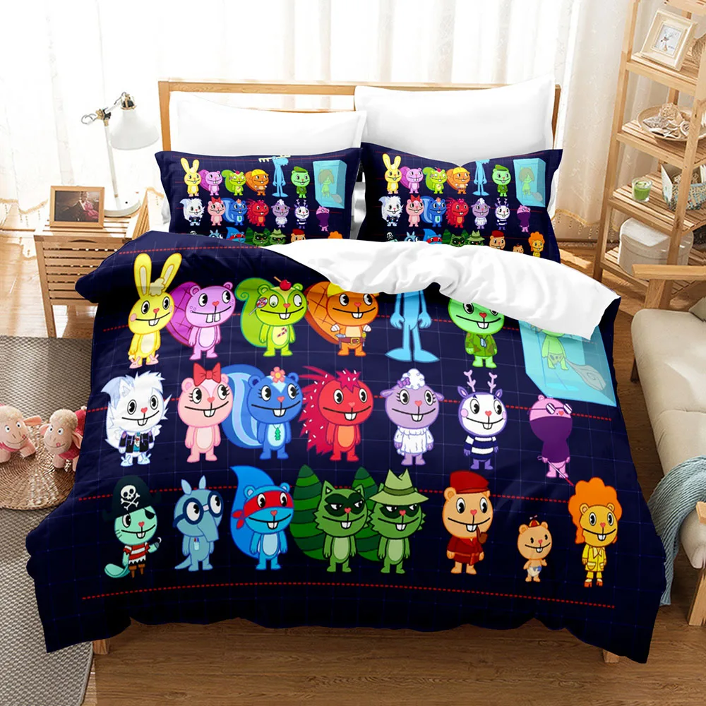 Vintage Monochrome Repetitive Cycle Word Art 3 Piece Bedding Set Microfiber Duvet Cover + 2 Pillowcases Dark Aesthetic Fan Gift