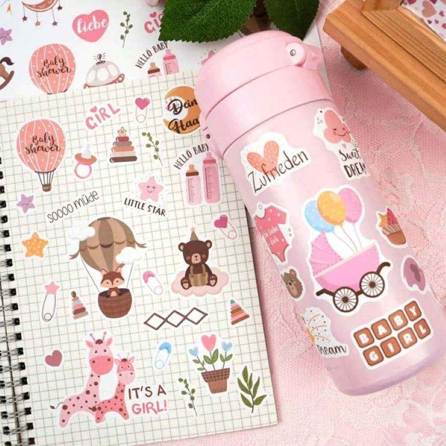 Morandi Decoration  Cartoon Baby  Play Handmade  Stickers  Animal Giraffe Lion  Home Cute  Bookkeeping  Scrapbook  DIY  Stickers