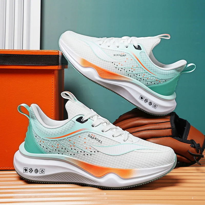 

Мужские кроссовки на толстой подошве, легкая удобная спортивная обувь, дышащая износостойкая повседневная обувь с сеткой, мужская обувь