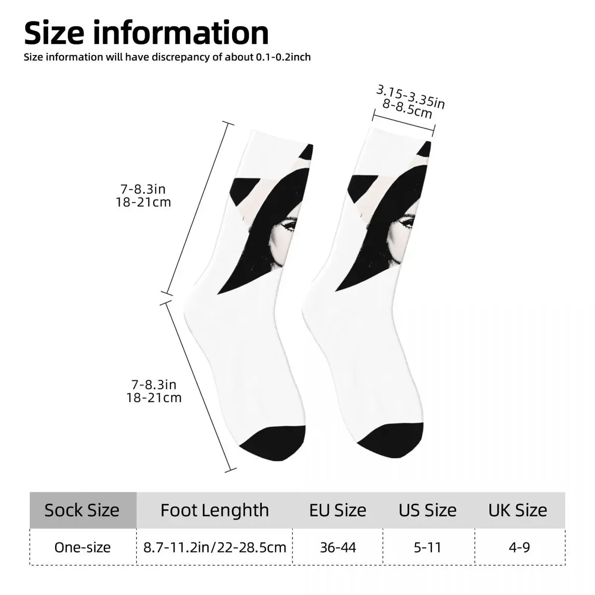 Funny Happy Smart Men's Socks Retro Harajuku L-Lana Del Rey Hip Hop Novelty Pattern Crew Crazy Sock Gift Printed