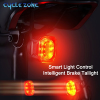 Bicycle Smart Brake Sensing Light Rechargeable Bike Rear Lamp Intelligent Light Sensor Cycling Taillight MTB Bike Accessories