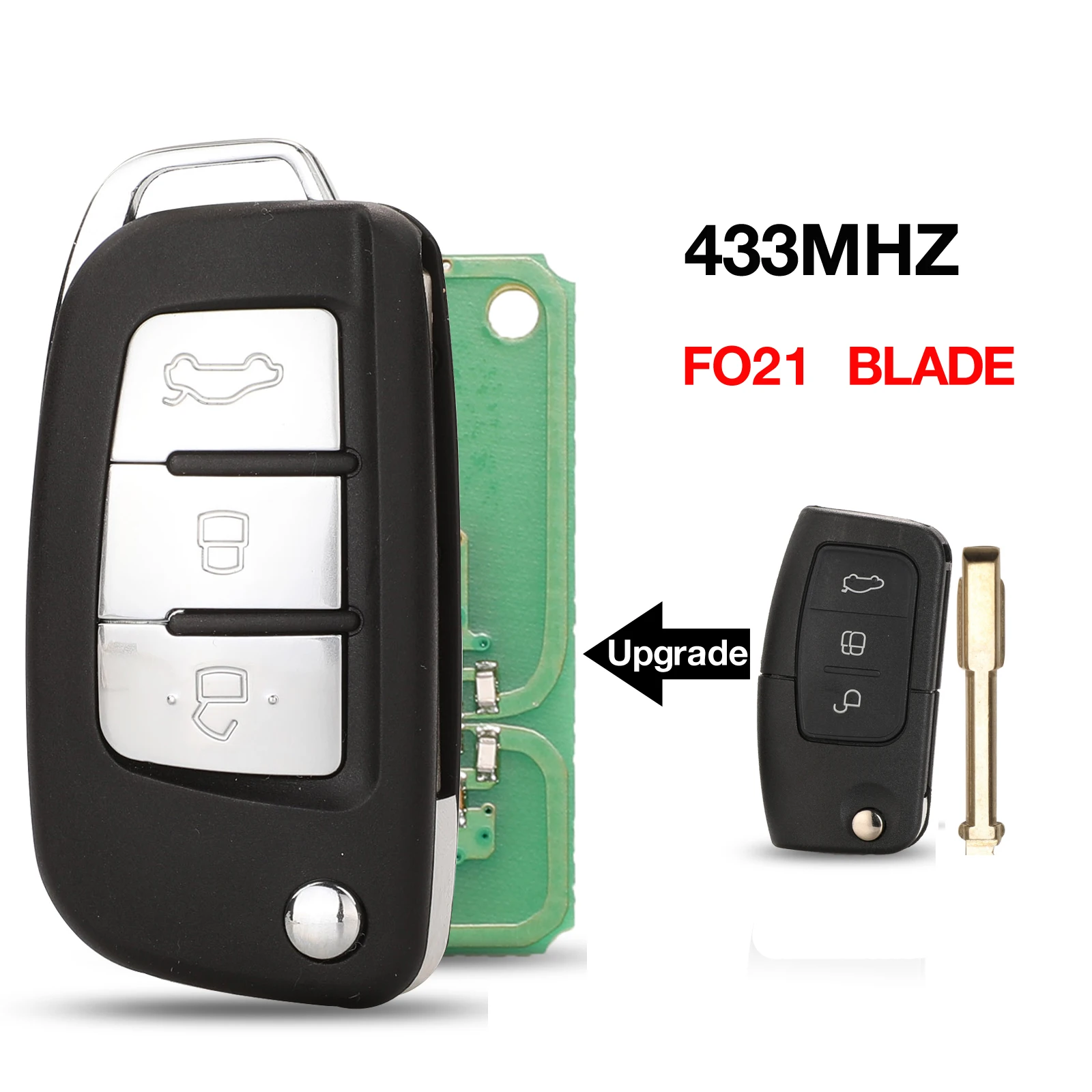 Jingyuqin 315/433 MHZ 4D60/4D63-80Bit Chip Geändert Fernbedienung Schlüssel Für Ford Fusion Focus Fiesta MK7 Mondeo MK3 mk4 Galaxy Ranger