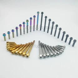 1PC Titanium Ti M5x16 18 20 25 30 35 40 45 50 60mm Allen Key Taper Head Bolt Screw for Bicycle Stem Seatpost Bicycle Parts GR5