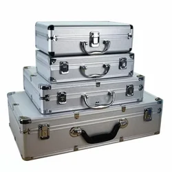 Aluminum Suitcase With Toolbox Portable Instrument Resistant Box Storage Tool Case Equipment Case Box Impact Safety Sponge