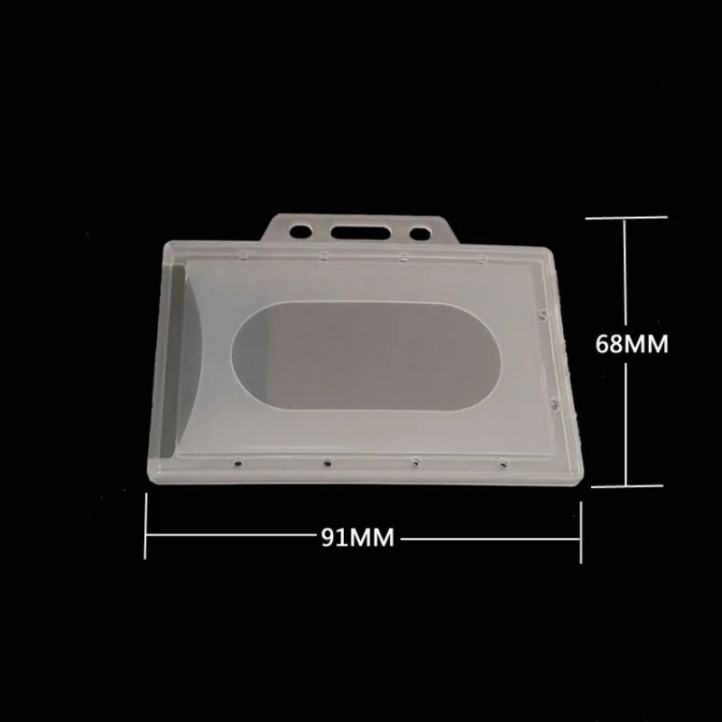 Damski Męski Prosty Przezroczysty Plastikowy Etui na Karty z PP Akrylowe Etui na Identyfikator Bankowy Karty Kredytowej Ochraniacz Akcesoria