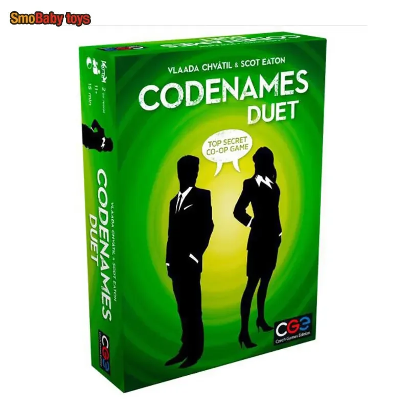 Czech Games Codenames Duet Game Code Duet Two Person Reasoning Toy Strategy English Board Game For Home Party Adult Family Play