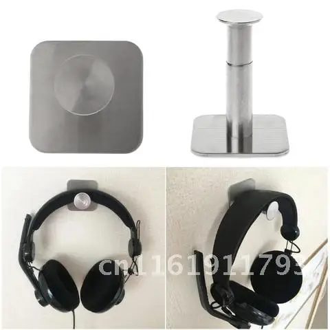 Stainless Steel Headphone Holder Portable Headsets Hanger Universal Paste Wall Desk Mount Hook For Earphones