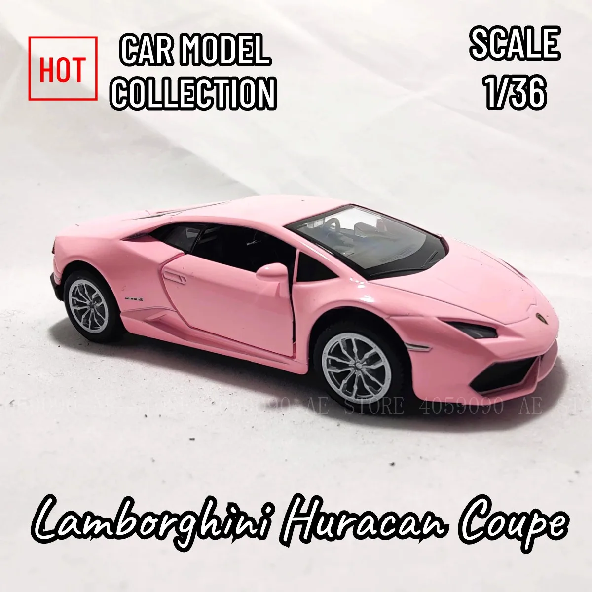 1:36 Lamborghini Huracan Metal Diecast Car Model Repilca Scale Miniature Collection Vehicle Hobby Kid Toy for Boy Xmas Gift