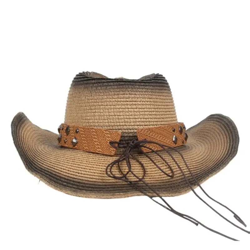 39BD handgefertigte Hutbänder für Fedora, Cowboyhut, Damenhutgürtel, Strohkappe, Filzhut – Detail 8