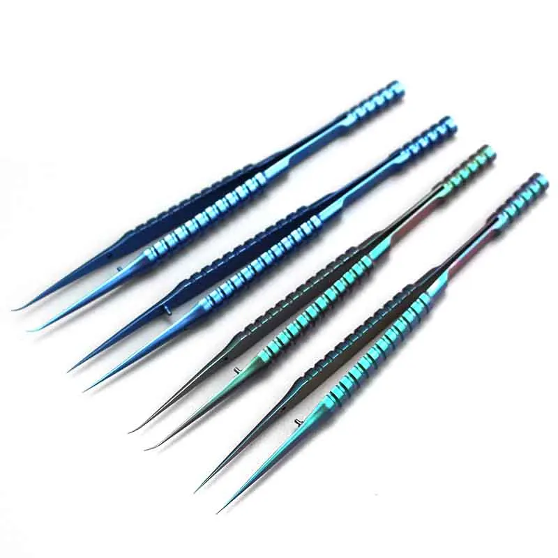 Titanium alloy flying wire tweezers eyelash clips mobile phone repair stainless steel tweezers curved tweezers