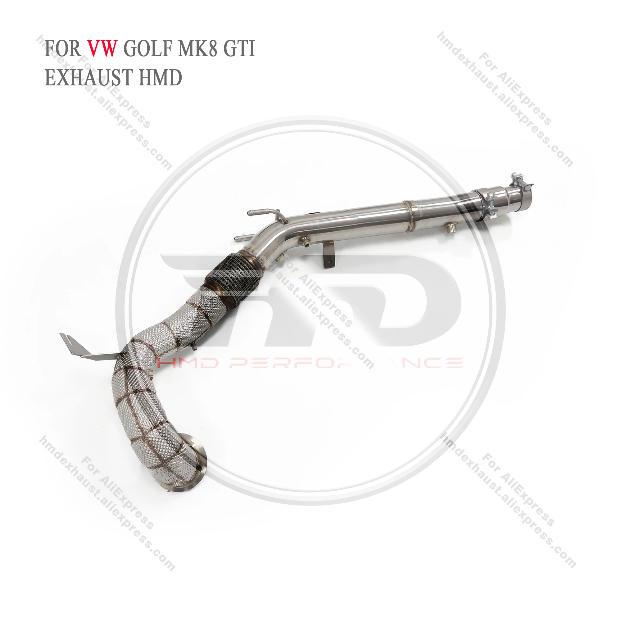 

HMD Exhaust System High Flow Performance Downpipe for Volkswagen Golf GTI MK8 2.0T With Heat Shield OPF Version