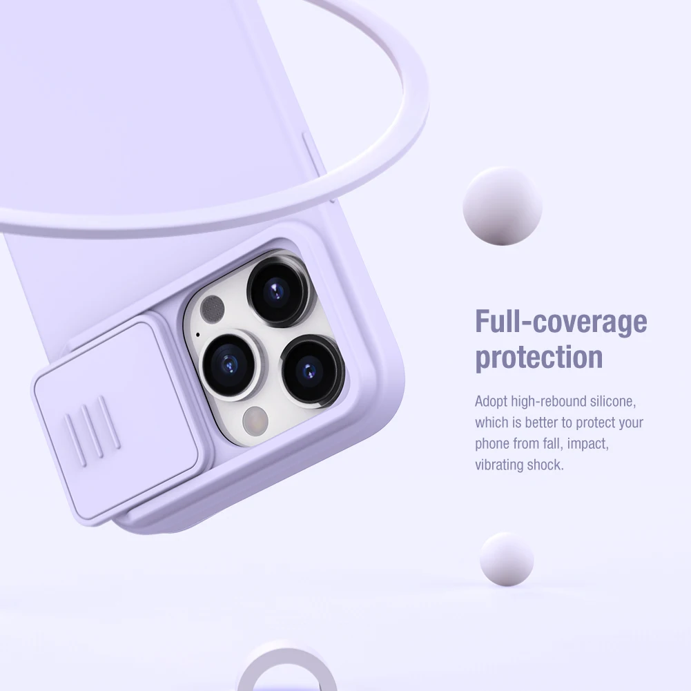 For iPhone 15 Pro Max Magsafe Case NILLKIN CamShield Silky Liquid Silicone Slide Camera Protection Cover For iPhone 15 / 15 Pro