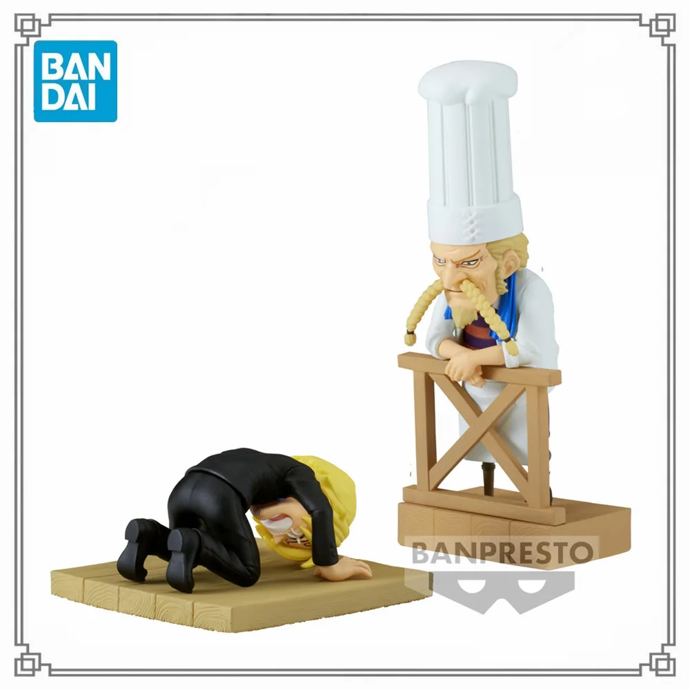 In Stock ONE PIECE WORLD COLLECTABLE FIGURE LOG STORIES-SANJI&ZEFF-2 Original Anime PVC Action Figure Collector Toys 8cm