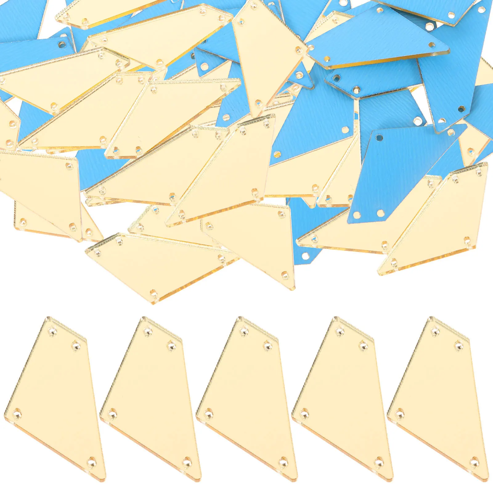 

50pcs Drilling Decoration Accessories Acrylic Mirror Pieces For Sewing On Clothing Crafts Diy Applique Shiny Rhinestone Craft