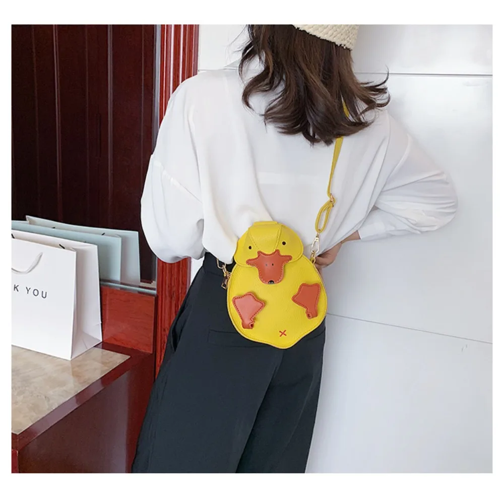 Fashion Women Shoulder Bag PU Leather Duck Shape Crossbody Bag Large Capacity  Ladies Handbag Square Bag for Shopping Travel