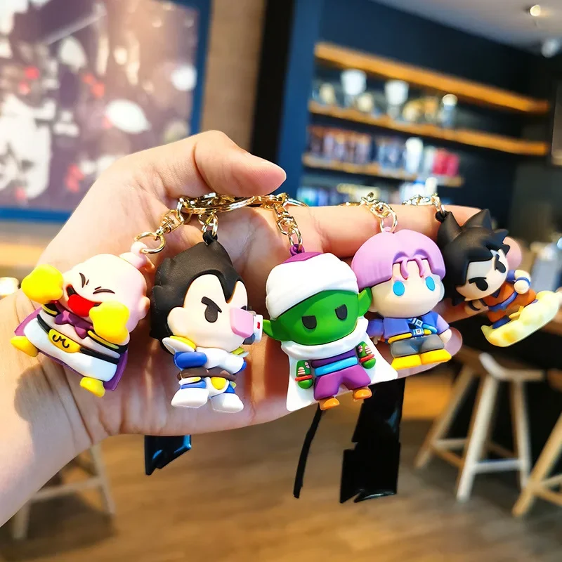 Dragon Ball Q version cartoon anime characters car pendants bag model Sun Wukong turtle hermit Piccolo series keychain