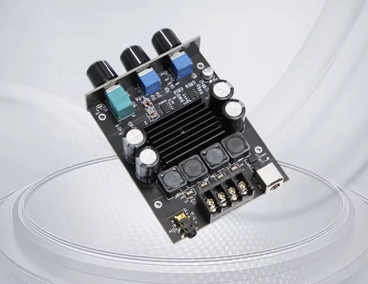 

Y/100C TPA3116 Двухчиповый 2,0 цифровой тон 100 Вт * 2 Плата стерео HiFi усилителя высокой мощности класса D