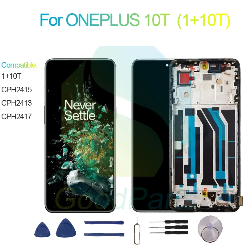 

For ONEPLUS 10T Screen Display Replacement 2400*1080 CPH2415, CPH2413, CPH2417 1+10T LCD Touch Digitizer