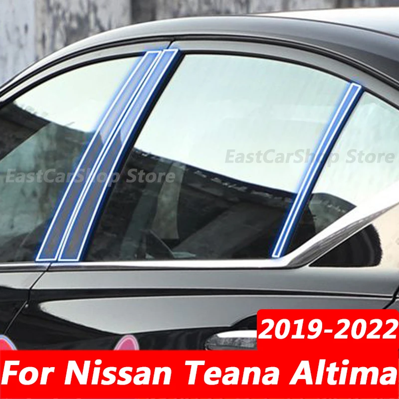 

For Nissan Teana Altima J34 L34 Car TPU Window Column Protection Film Middle Pillar Transparent Sticker 2019 2020 2021 2022