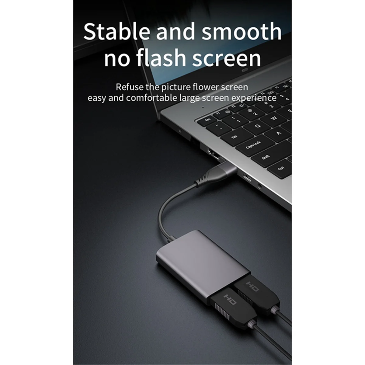 AU49_Convertitore HD 1080P 60Hz compatibile da USB 3.0 a doppio HDMI