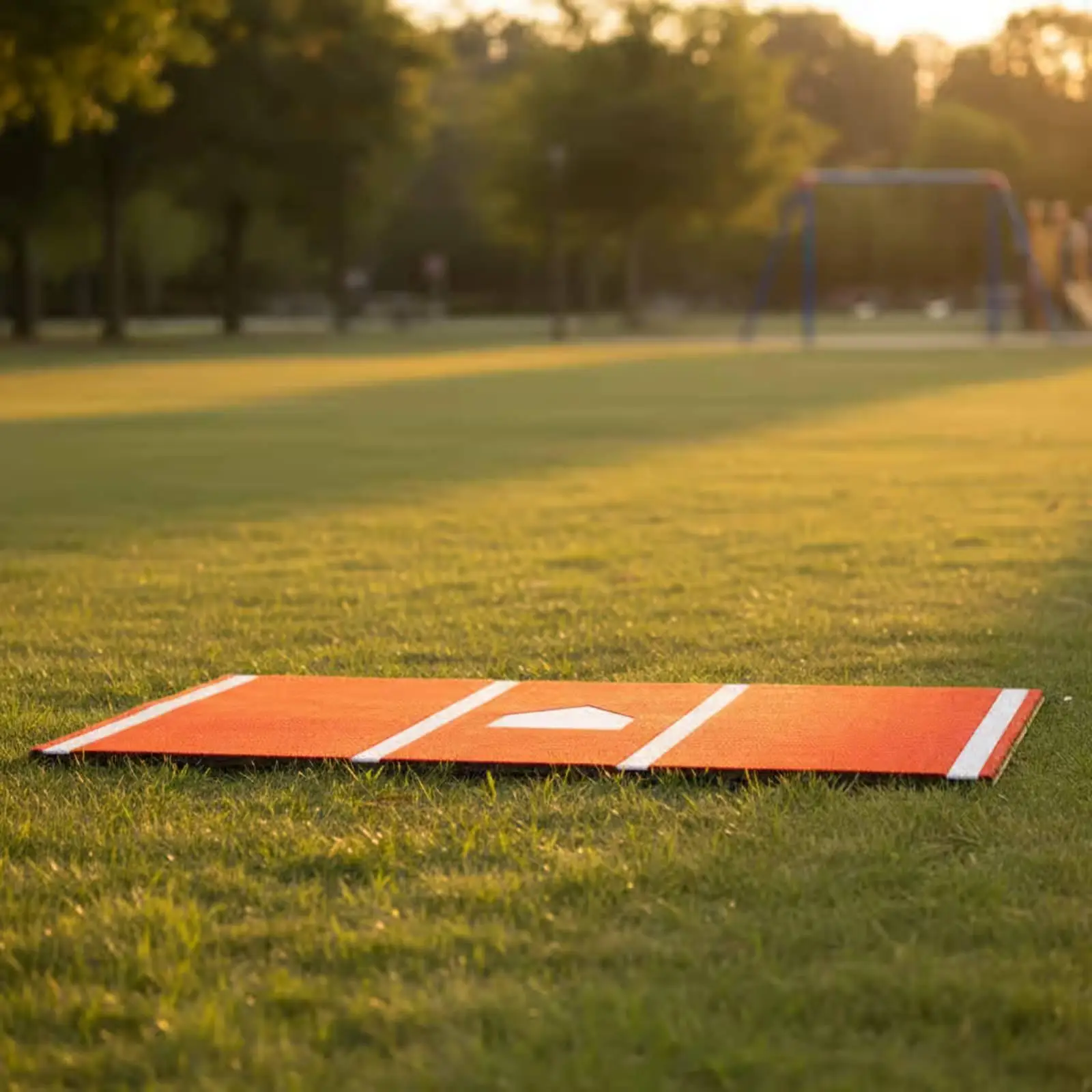 Non Slip Baseball Batting Mat EVA Backed Turf Surface for Pitcher Drills Softball Training Equipment Lightweight Carry
