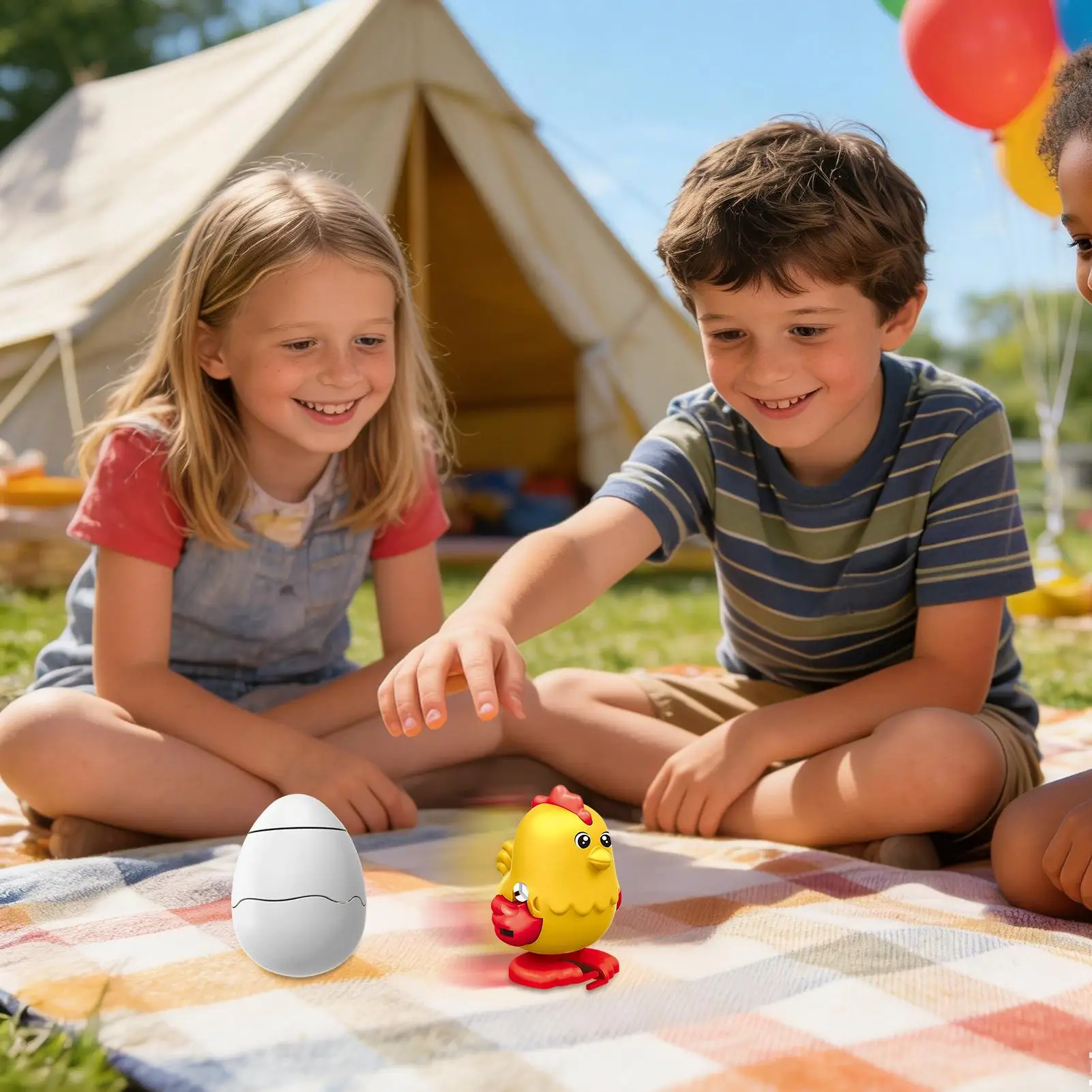 Juguete de pollo de cuerda, recuerdos de fiesta de Pascua, juguetes de animales saltadores para niños y niñas, centros de guardería, vacaciones de cumpleaños, sala de juegos de Navidad