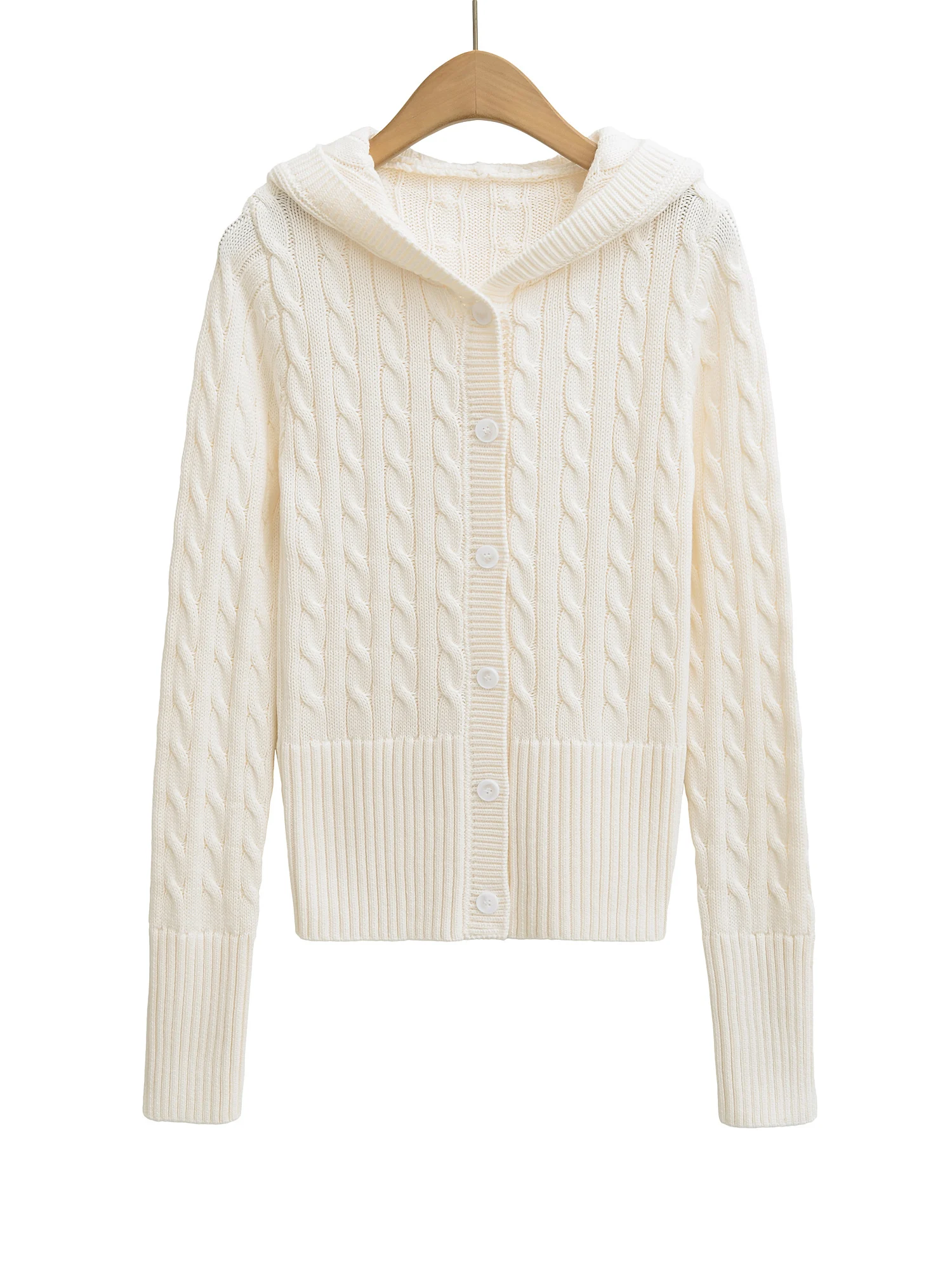 سترة نسائية محبوكة بخطاف أمريكي عتيق طويل Sve رغبة نقية بقصة ضيقة للعمل الثقيل وزر واحد كاجوال Faion #4