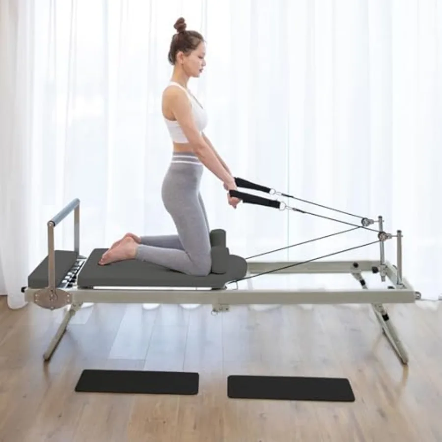 Foldable Pilates EquipmentPilates Core Training Bed - Folding Home Fitness Workout Machine Supports Up to 300 Lbs Comfortable t view 2