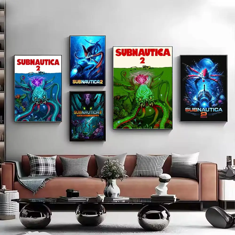 Game S-Subnautica 2 Poster Stylish Wall Art Print for Living Room Bedroom Study Office Café Home Decor Modern Gift