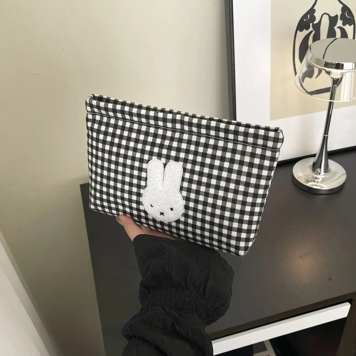 New Miffy Cute Kawaii High-Value Gift Makeup Bag Two-Dimensional Cartoon Creative Student Large Capacity Stationery Storage Bag