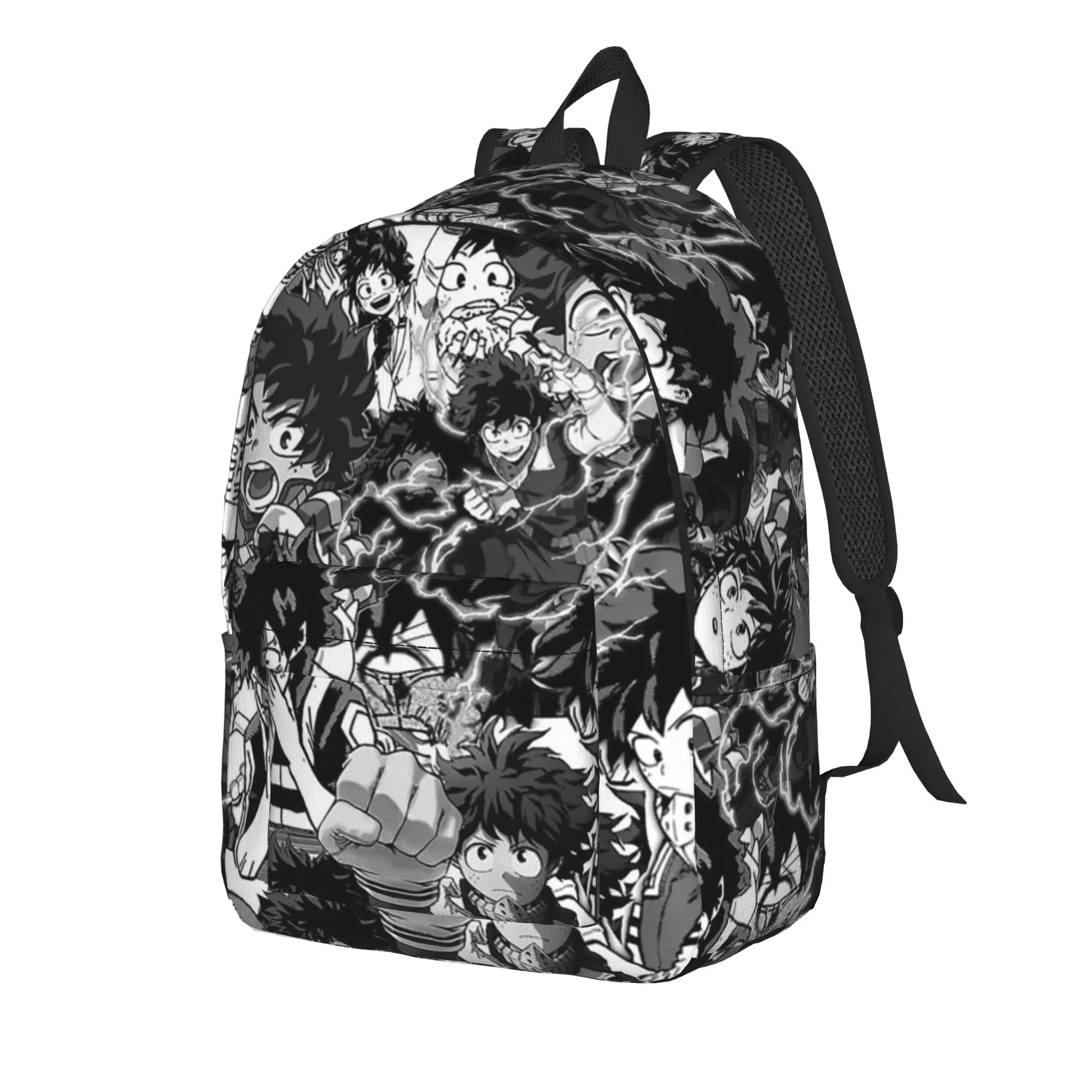 Deku Midoriya Lzuku Classical Backpack Outdoor High School Business Academy Anime Daypack for Men Women Laptop Canvas Bags