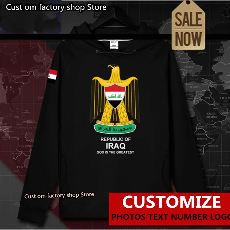 

Republic of Iraq Iraqi Iraqi IRQ mens hoodie pullovers hoodies men sweatshirt streetwear Autumn clothes tracksuit nation coat